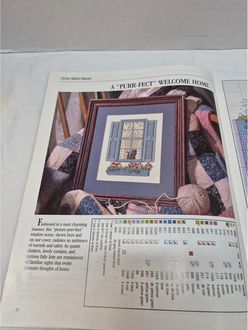 For the Love of Cross Stitch Magazine March 2000 A 'Purr-fect' Welcome Home J282